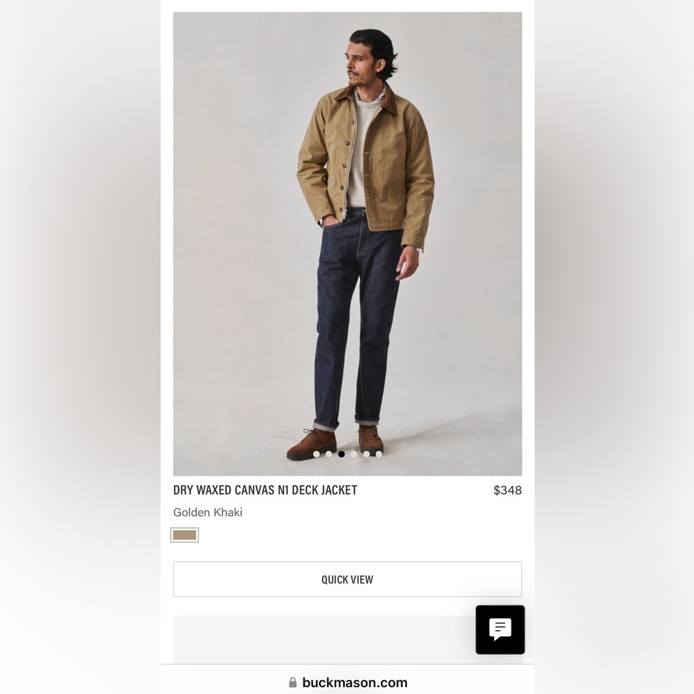 BARELY WORN Buck Mason N1 Deck Jacket